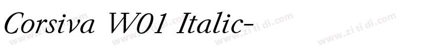 Corsiva W01 Italic字体转换